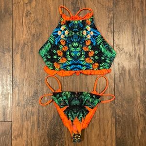 Salty Mermaid Tropical Cheeky Bikini Set